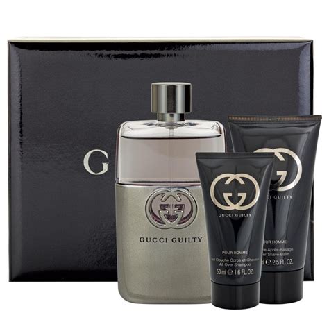 gucci guilty for men 90ml 3 piece set